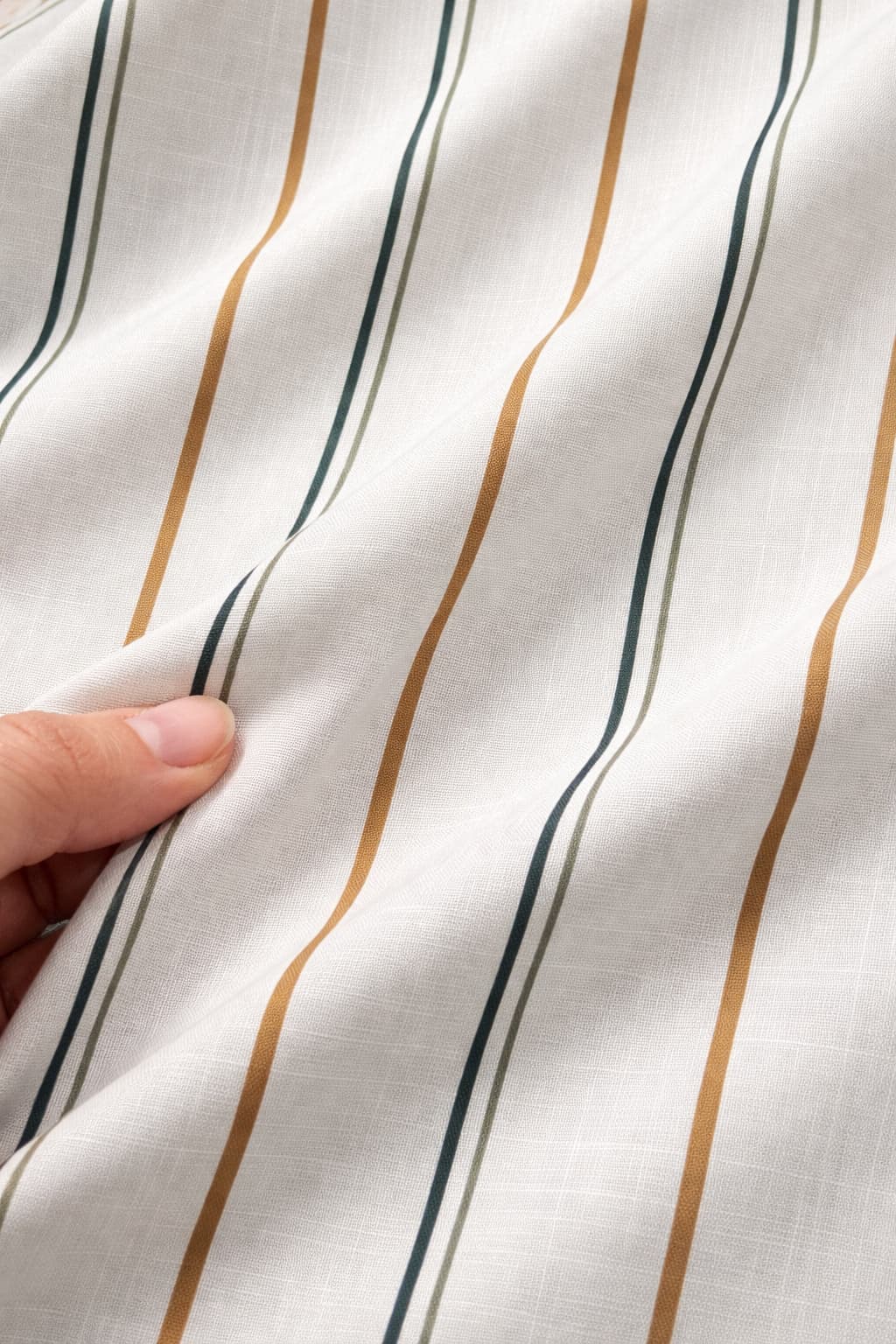 Men’s Off White Multi Stripe Cotton Shirt