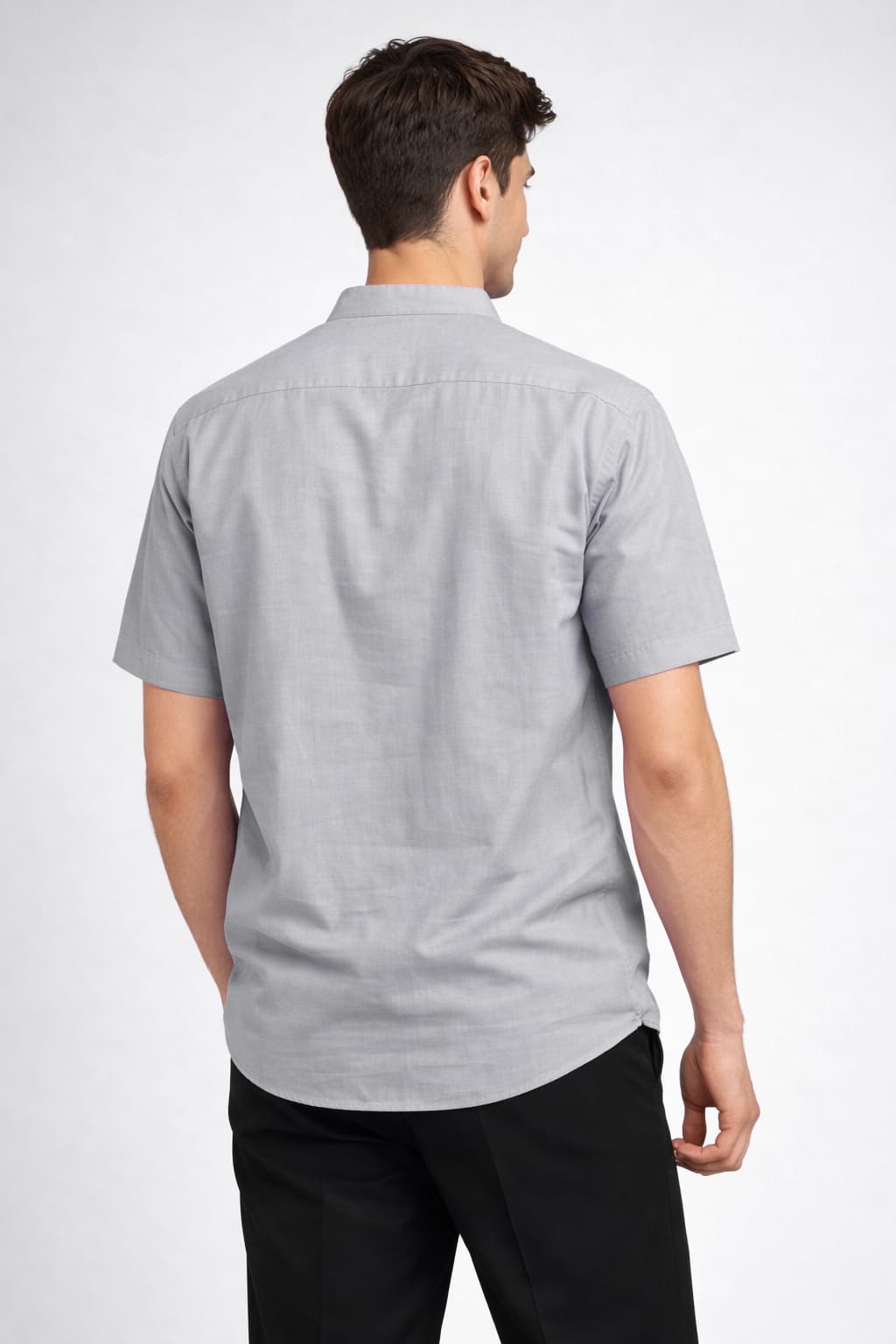 Light Grey Mandarin Collar Short Kurta