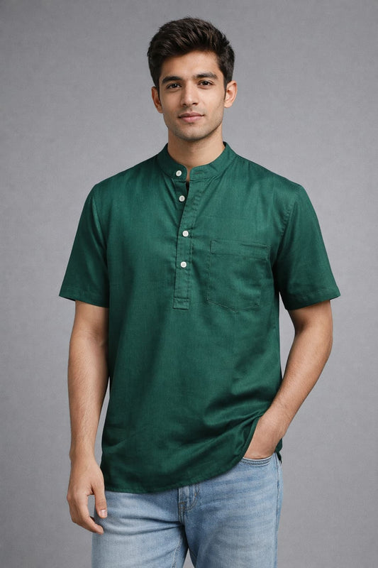 Bottel Green Short Kurta