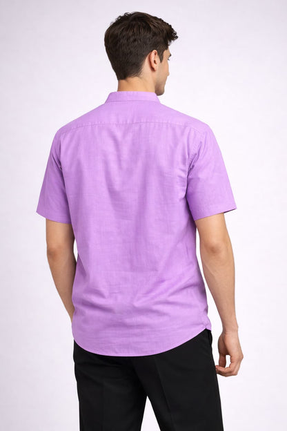 Lavender Mandarin Collar Short Kurta