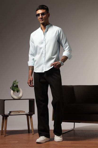 sky blue plain shirt