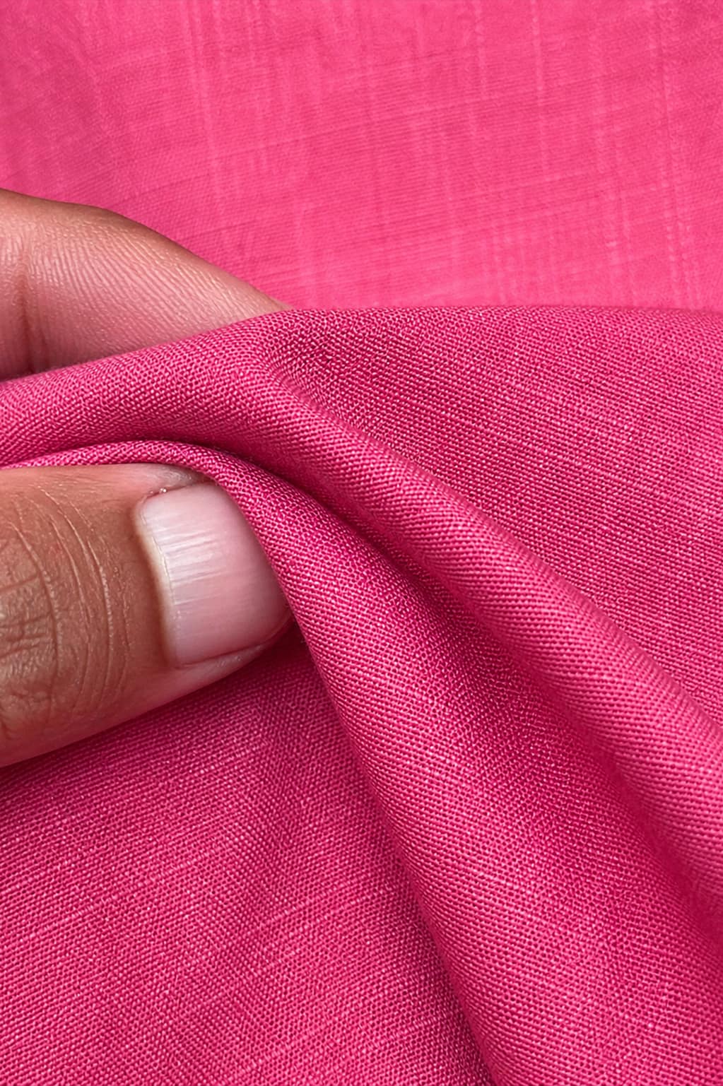 Rose Pink Mandarin Collar Cotton Short Kurta Shirt with Pocket