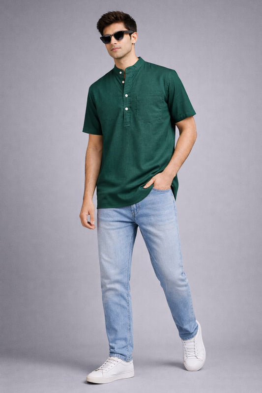 Bottel Green Short Kurta