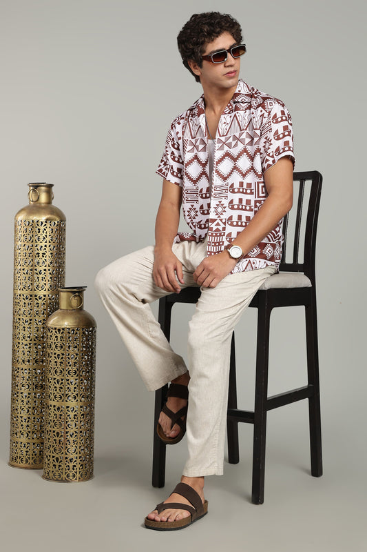 white printed shirt 