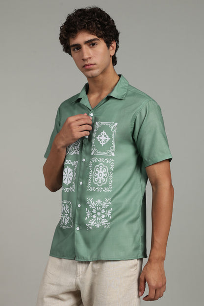 Sage Heritage Panel Shirt