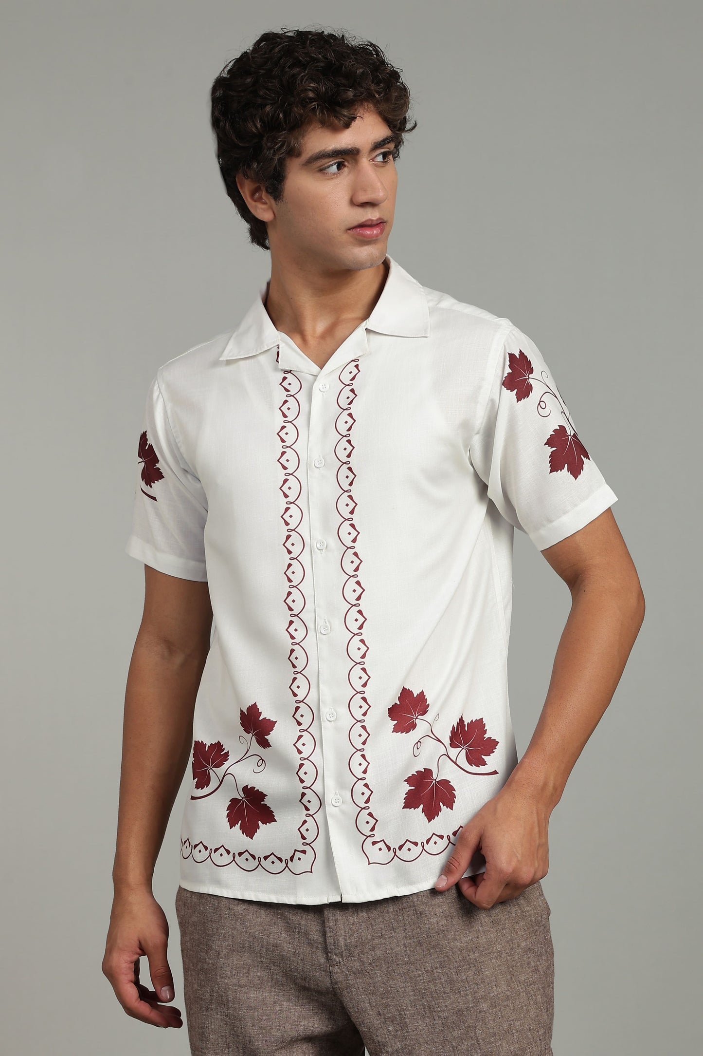 white printed shirt 