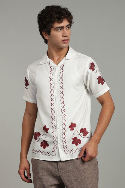 white printed shirt 