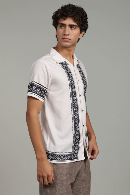 white panel shirt 