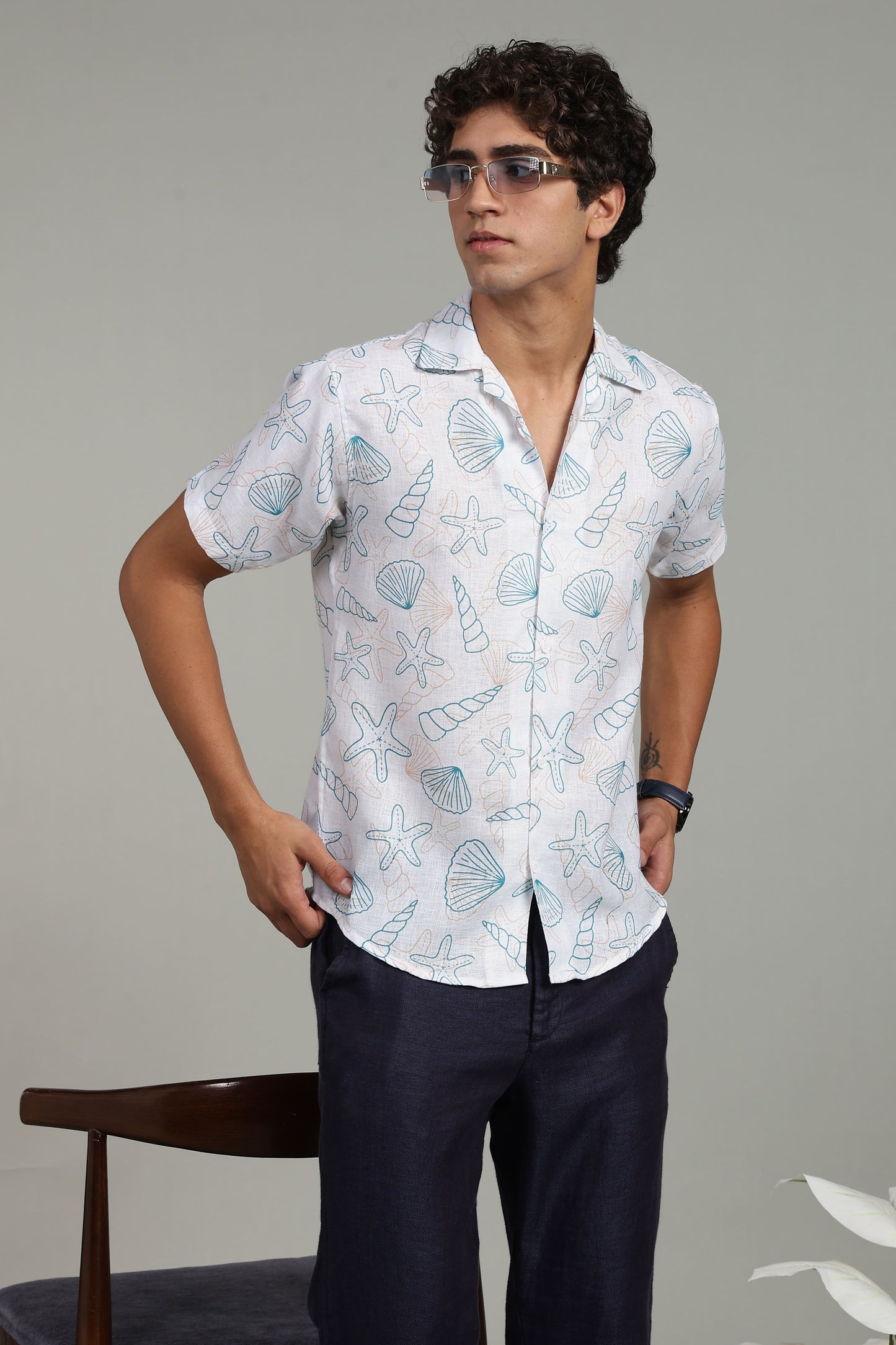 white printed shirt 