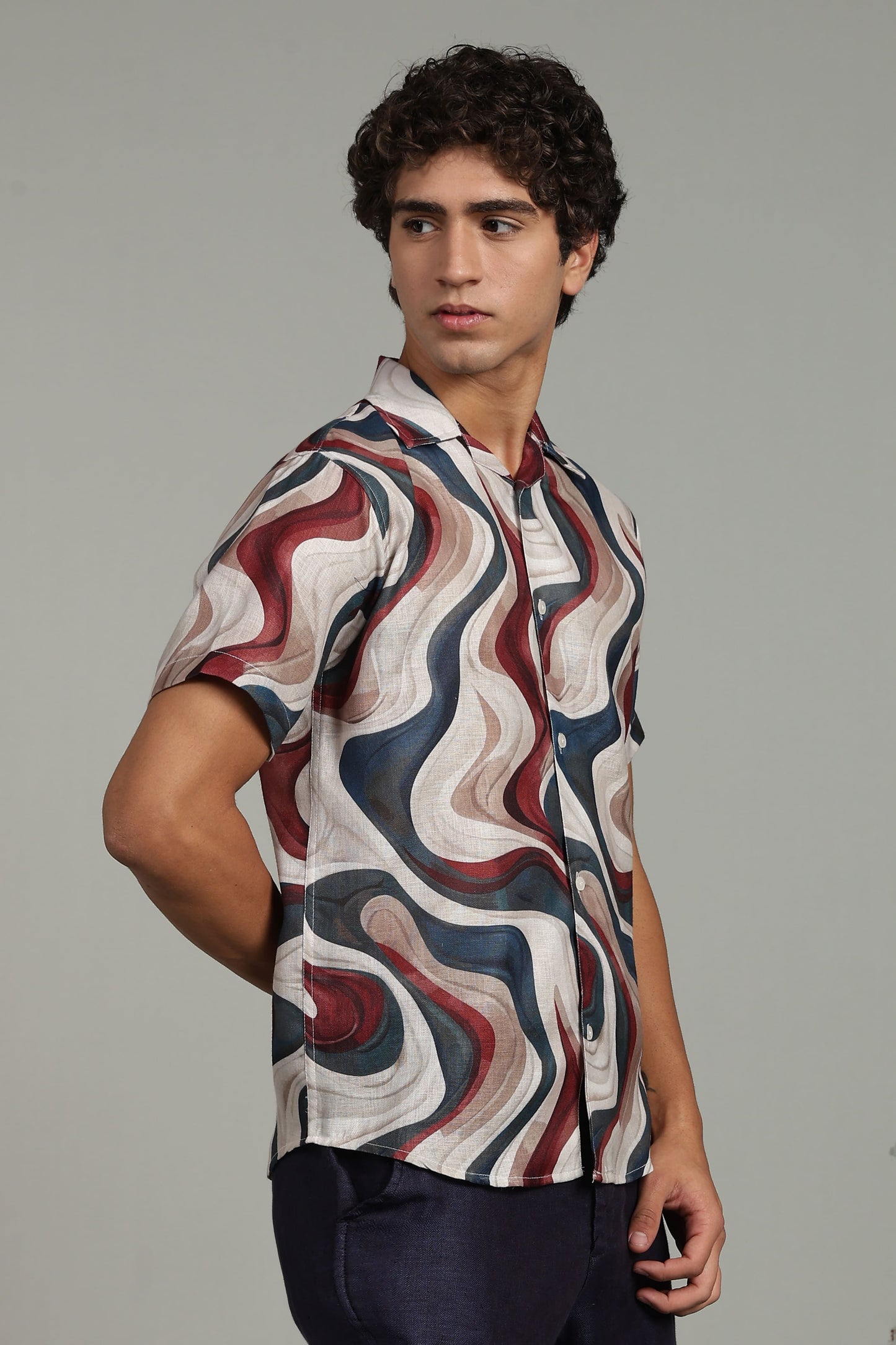 casual printed shirt for men