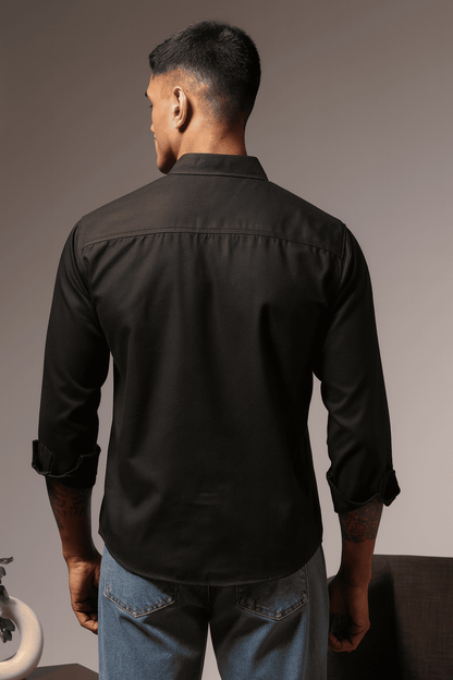 black plain shirt 