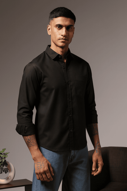 black plain shirt 