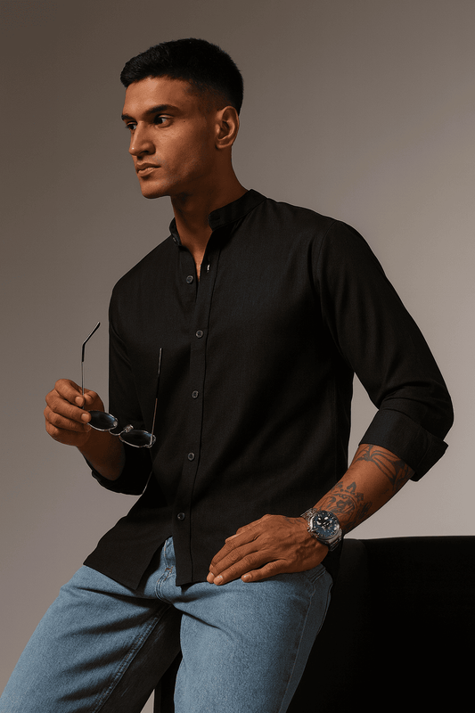 black shirt 