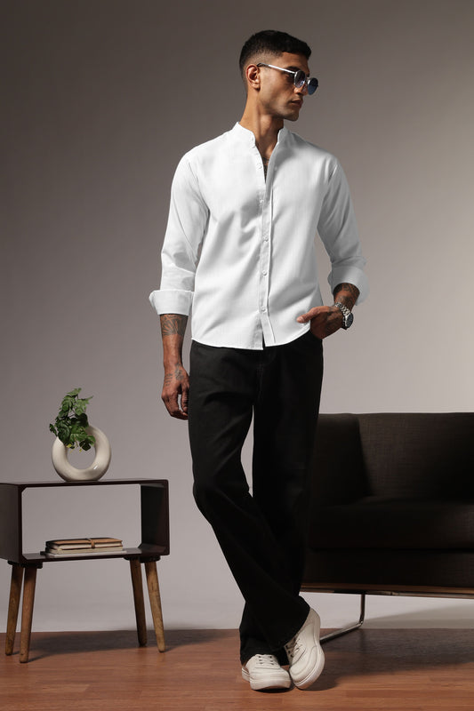 white plain shirt